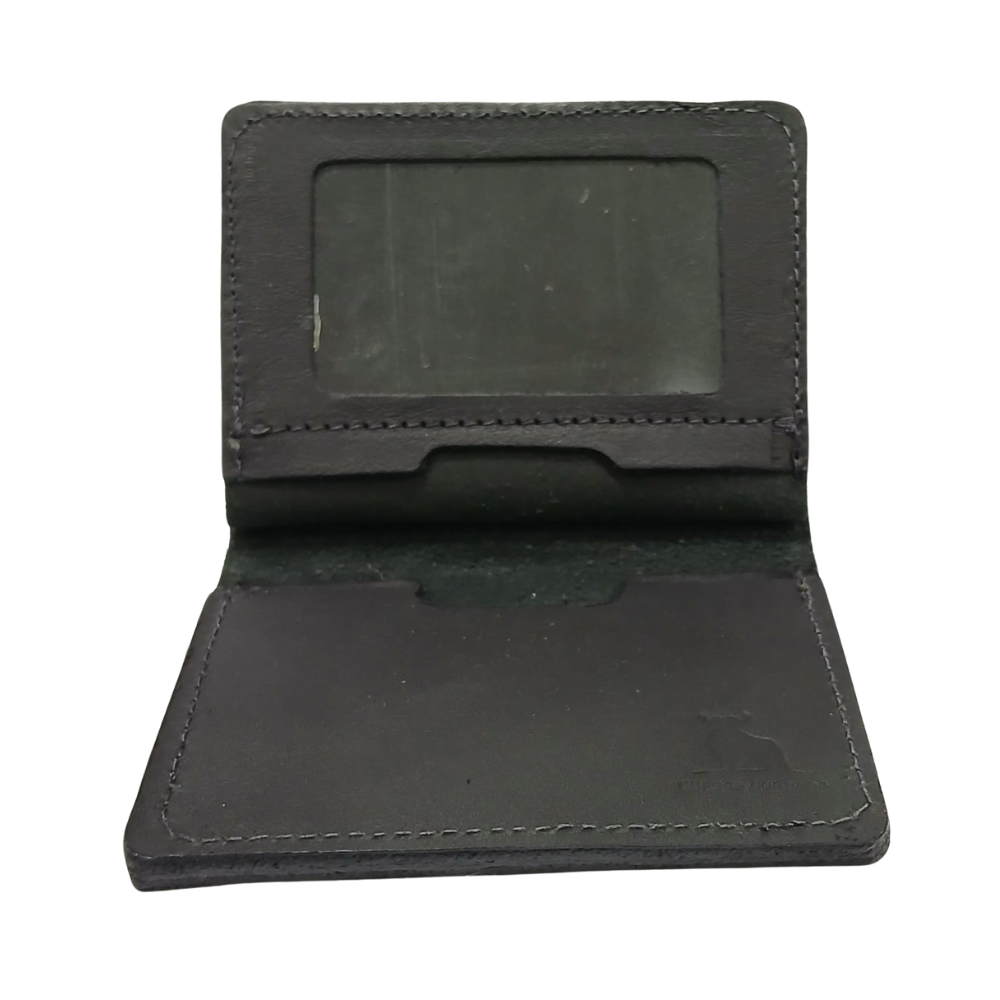 Billetera de Cuero Negro Vertical Carabineros