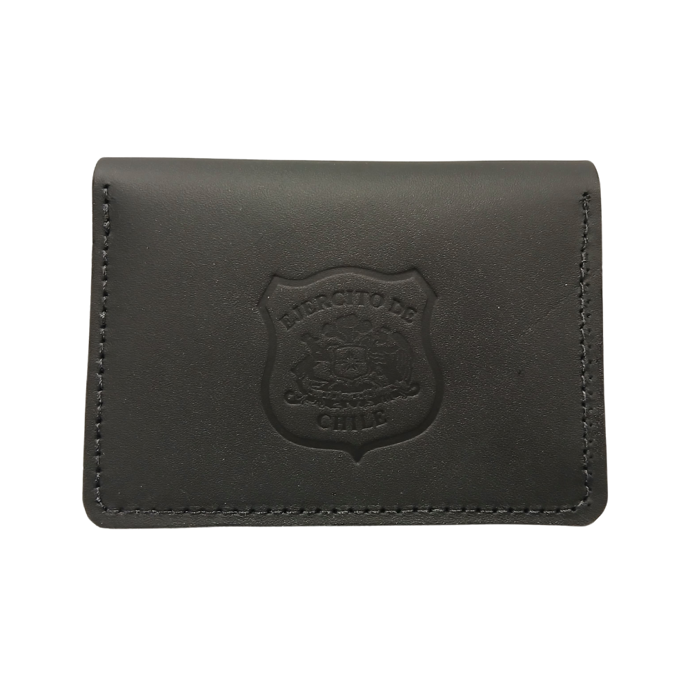 Billetera de Cuero Negro Vertical Ejército