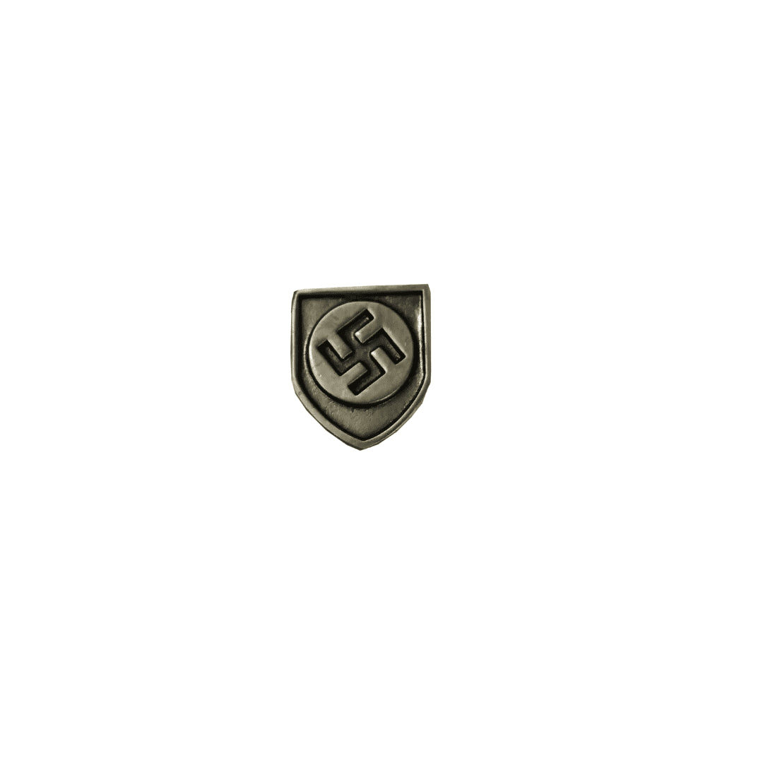 PIOCHA METÁLICA ENVEJECIDO ESCUDO ESVÁSTICA NAZI
