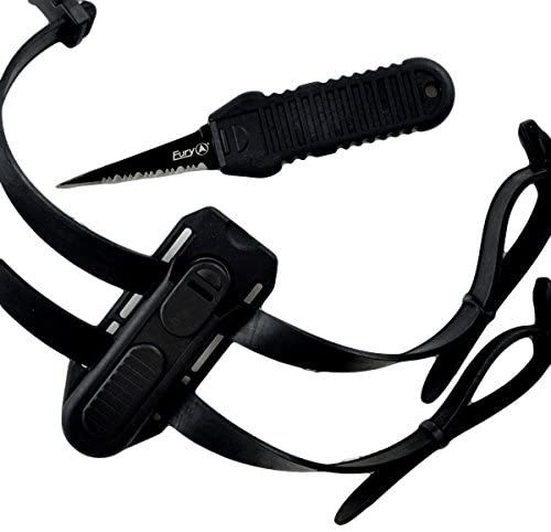 CUCHILLO FURY  DE BUCEO NEGRO CON FUNDA