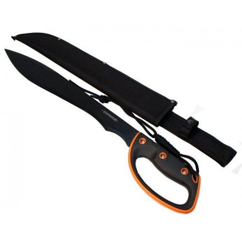 Machete mango negro/naranja de 24 "con funda incluida