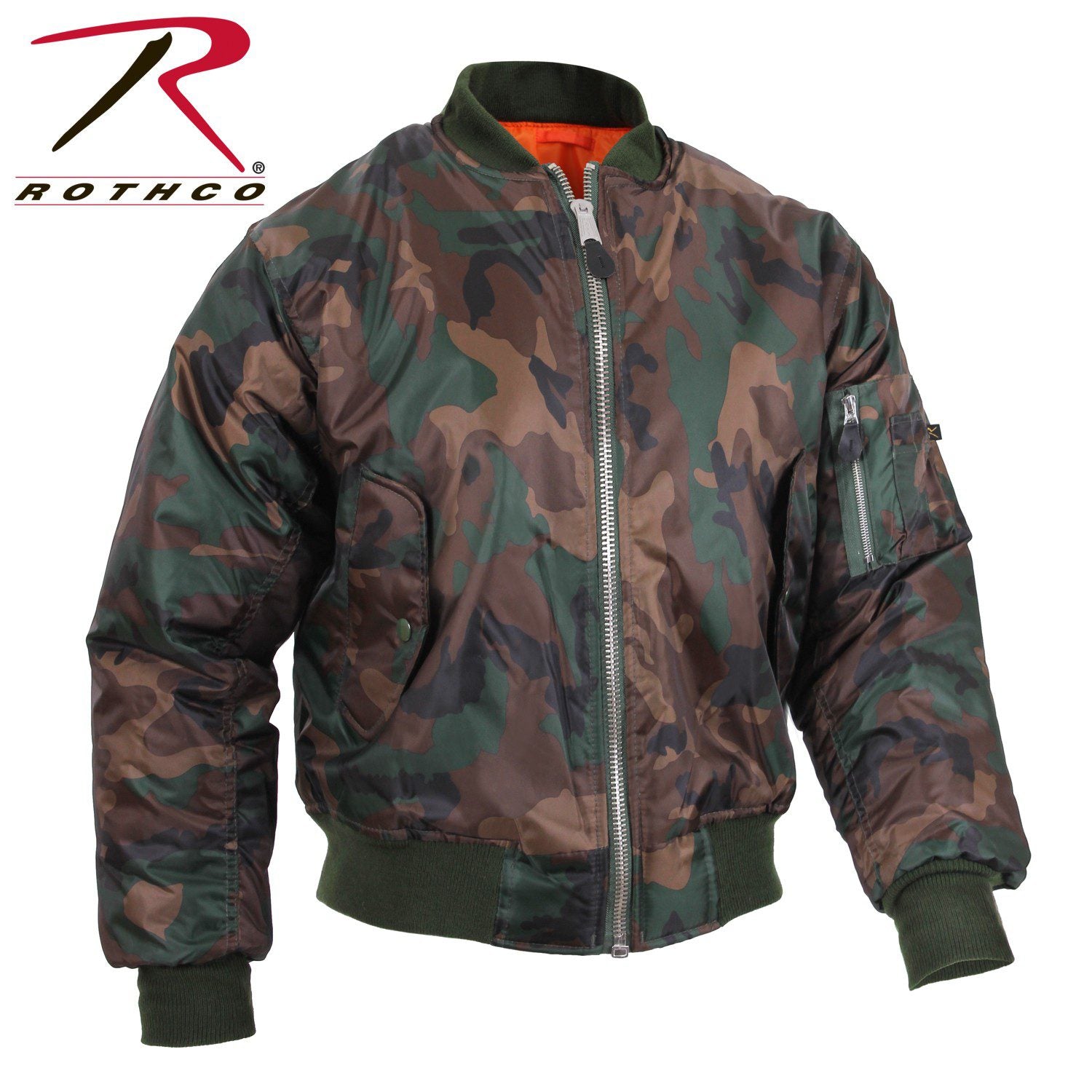 CHAQUETA MA-1 ROTHCO WOODLAND CAMO ADULTO