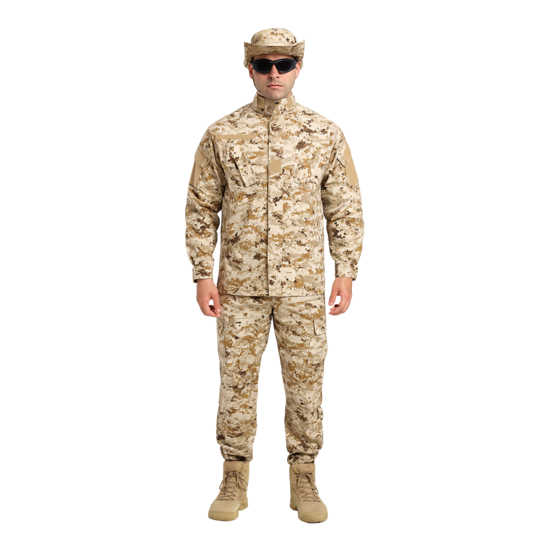 Tenida de Combate Mimetismo Digital Zona Norte | Uniforme Táctico Cuello Mao