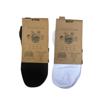 Calcetín Deportivo Largo Americano Algodón Hombre Blanco / Negro