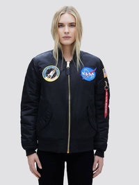 CHAQUETA ALPHA BOMBER MA-1 NASA NEGRA