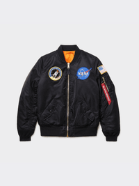 CHAQUETA ALPHA BOMBER MA-1 NASA NEGRA