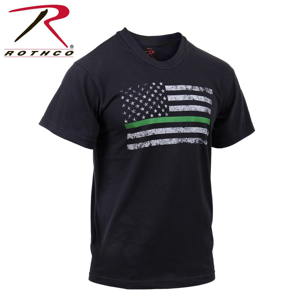 POLERA BANDERA USA  LINEA VERDE ROTHCO