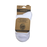 Calcetín Deportivo Largo Americano Algodón Hombre Blanco / Negro