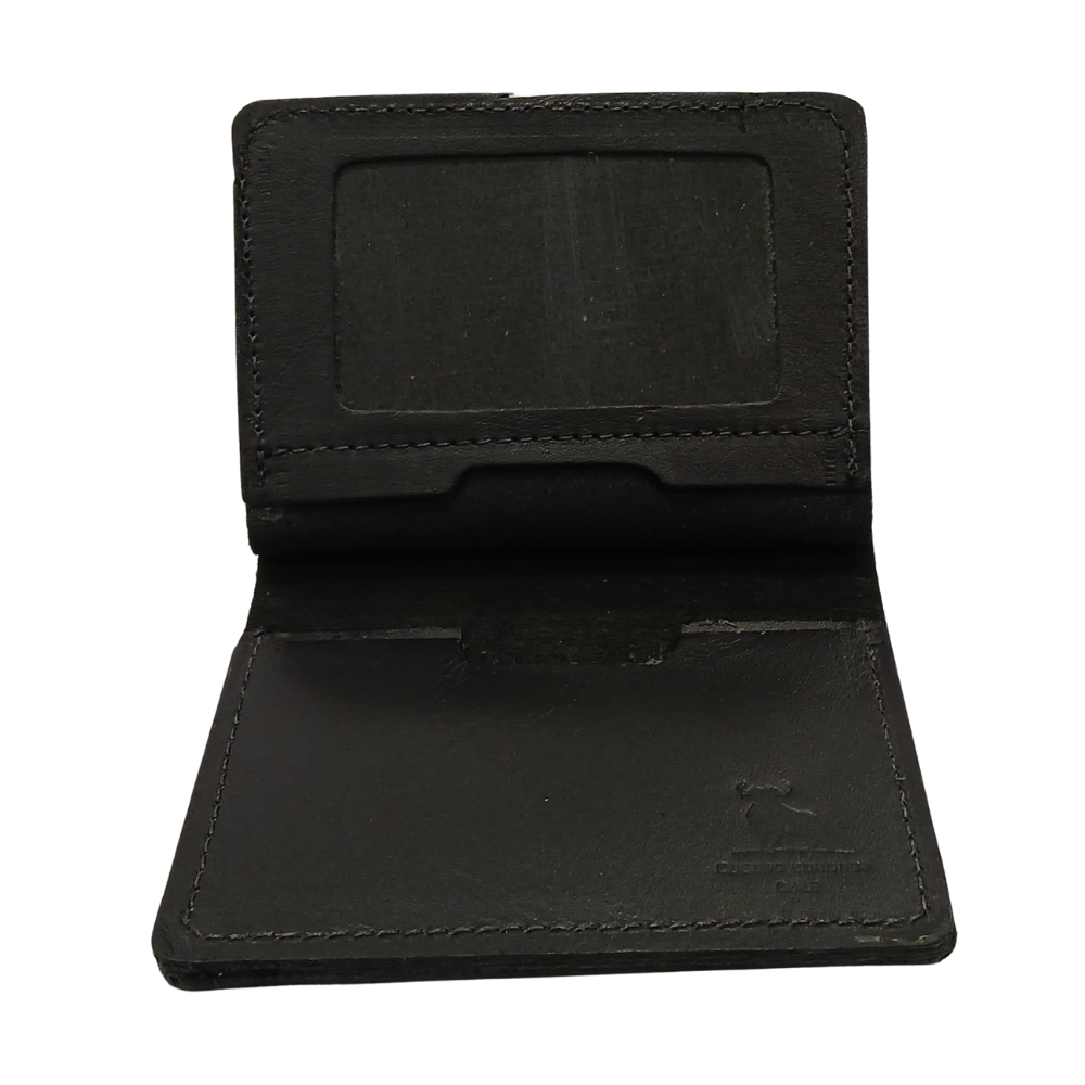 Billetera de Cuero Negro Vertical Ejército