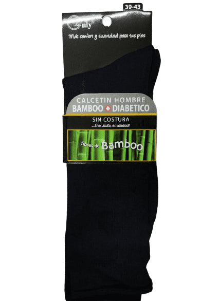 CALCETIN BAMBOO NEGRO DIABETICO