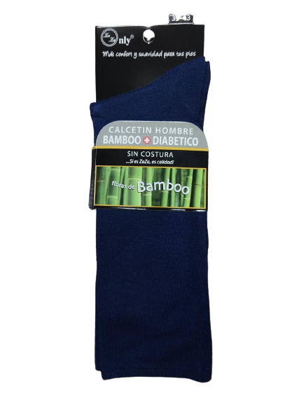 CALCETIN BAMBOO DIABETICO AZUL JEANS