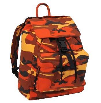 MOCHILA CANVAS WOODLAND NARANJA