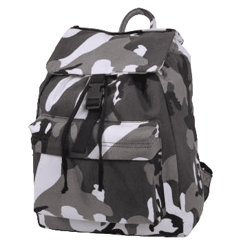 MOCHILA CANVAS WOODLAND BLANCO CON NEGRO