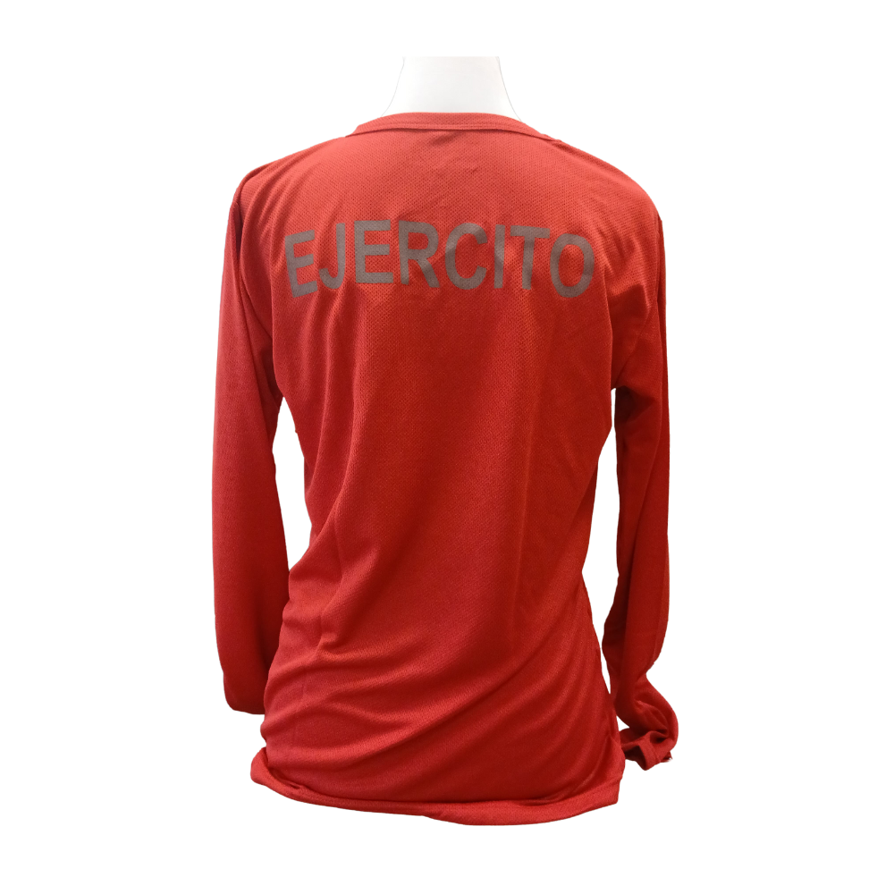 Polera Roja Manga Larga Dry Fit Ejército de Chile