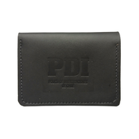 Billetera de Cuero Negro Vertical PDI