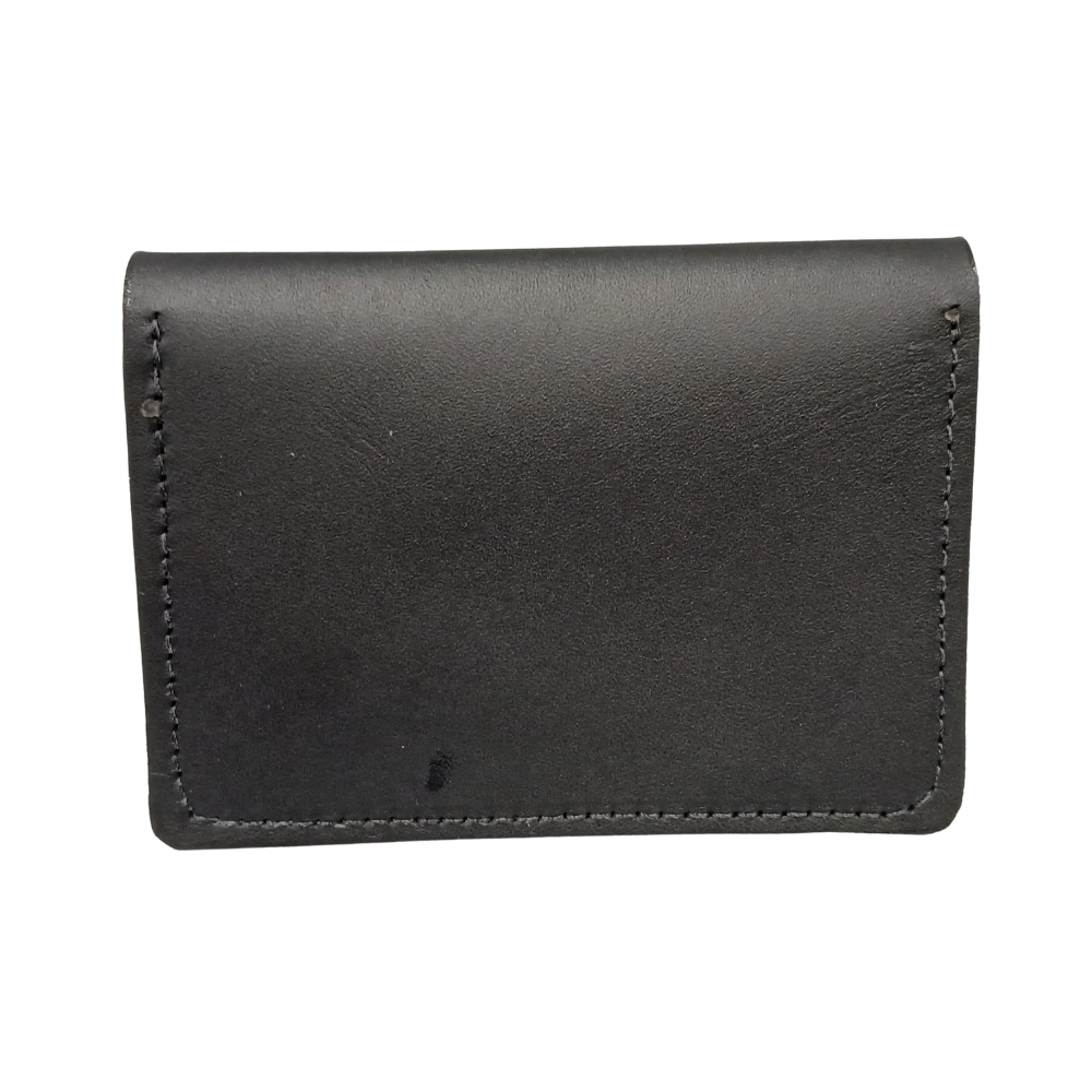 Billetera de Cuero Negro Vertical PDI