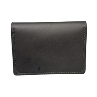 Billetera de Cuero Negro Vertical PDI