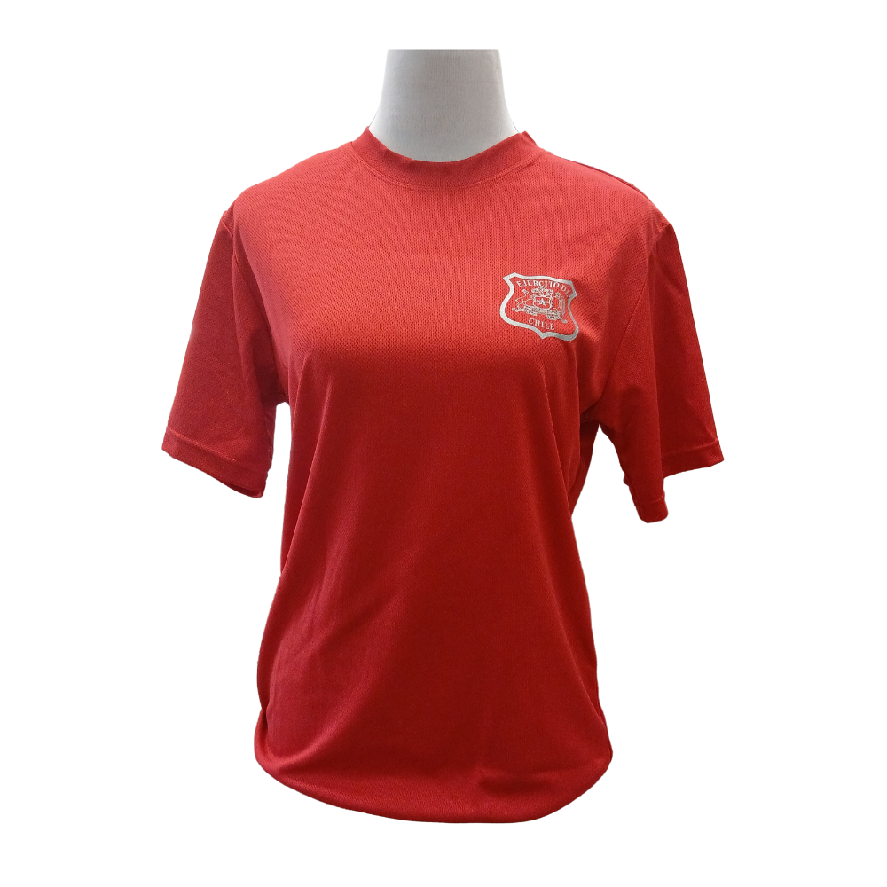 Polera Roja Hombre Dry Fit Ejército - Manga Corta