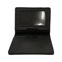 Billetera de Cuero Negro Vertical PDI