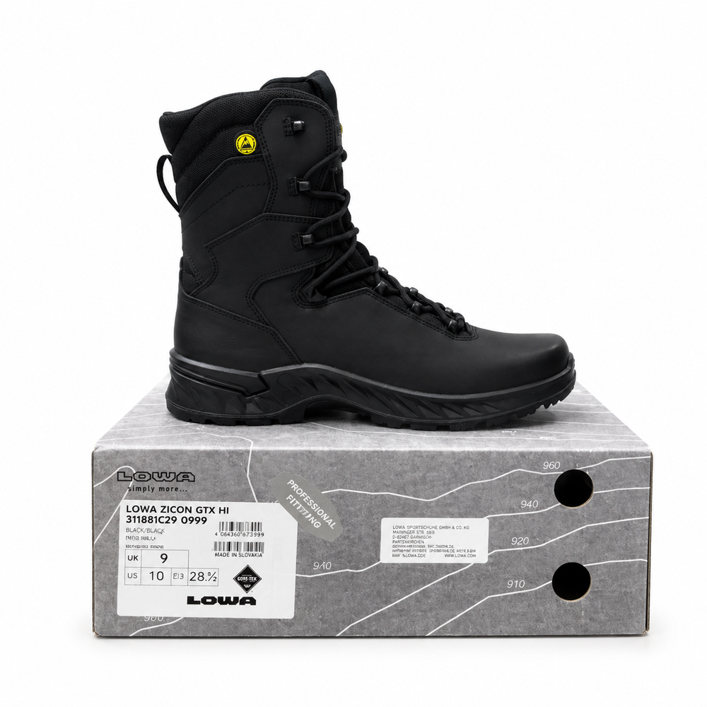 Botas LOWA Zicon GTX HI Negras | GORE-TEX Profesional Waterproof