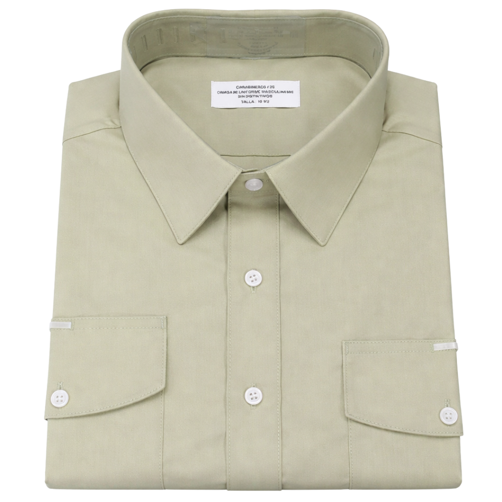 Camisa Verde Claro Manga Corta Carabineros de Chile - Hombre sin velcro