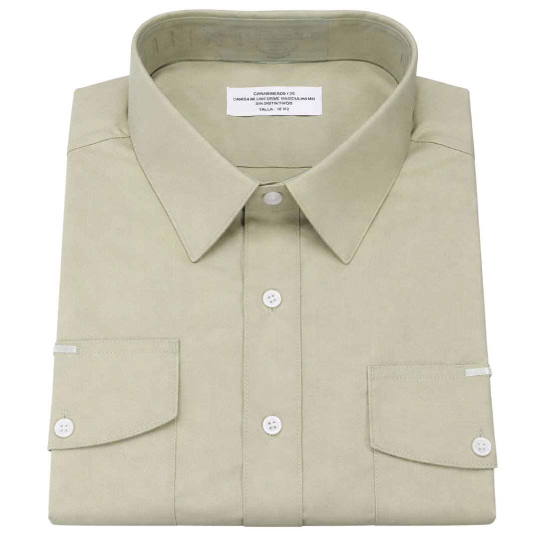 Camisa Verde Claro Manga Corta Carabineros de Chile - Hombre sin velcro