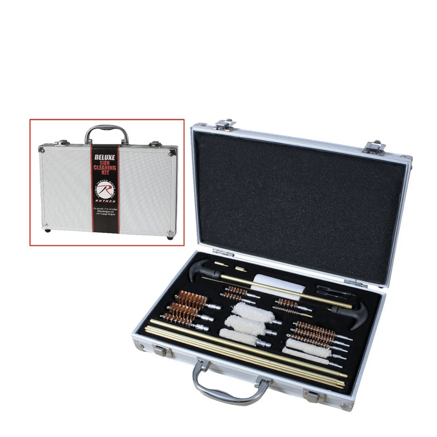 Kit de Limpieza de Armas Rothco Deluxe Universal con Estuche de Aluminio