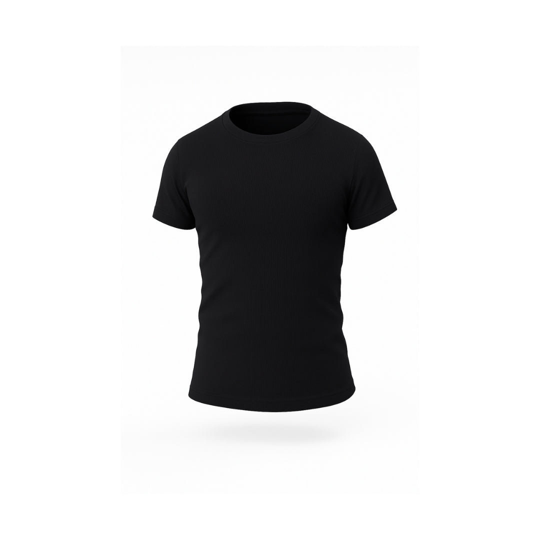Polera algodón negra