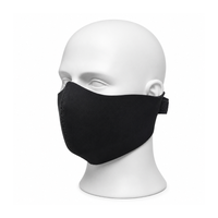 Mascarilla Facial de Neopreno Negra Media Cara Ajuste con Velcro