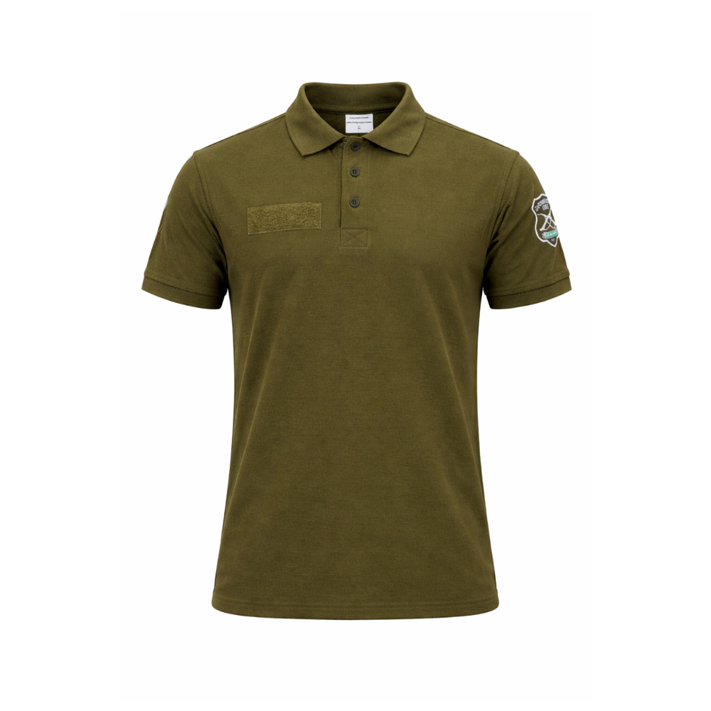 Polera Piqué Verde Institucional Carabineros de Chile con Velcro ( Venta Exclusiva a Funcionario)