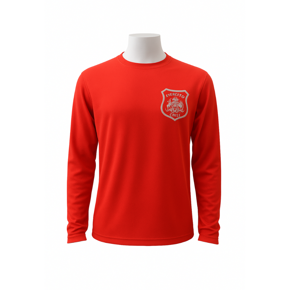Polera Roja Manga Larga Dry Fit Ejército de Chile