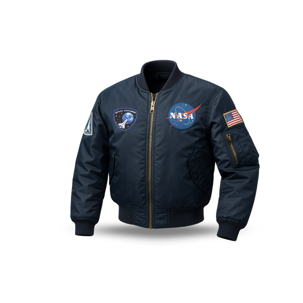 CHAQUETA ALPHA MA-1 NASA AZUL