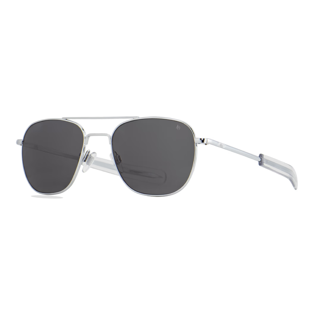 LENTES DE PILOTO AMERICAN OPTICAL MARCO PLATEADO BRILLANTE