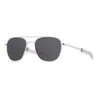 LENTES DE PILOTO AMERICAN OPTICAL MARCO PLATEADO BRILLANTE