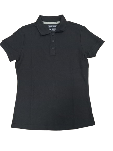 Polera Piqué Azul Institucional o Uso Diario Manga Corta Modelo (MUJER)