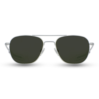 LENTES DE PILOTO AMERICAN OPTICAL MARCO PLATEADO MATE