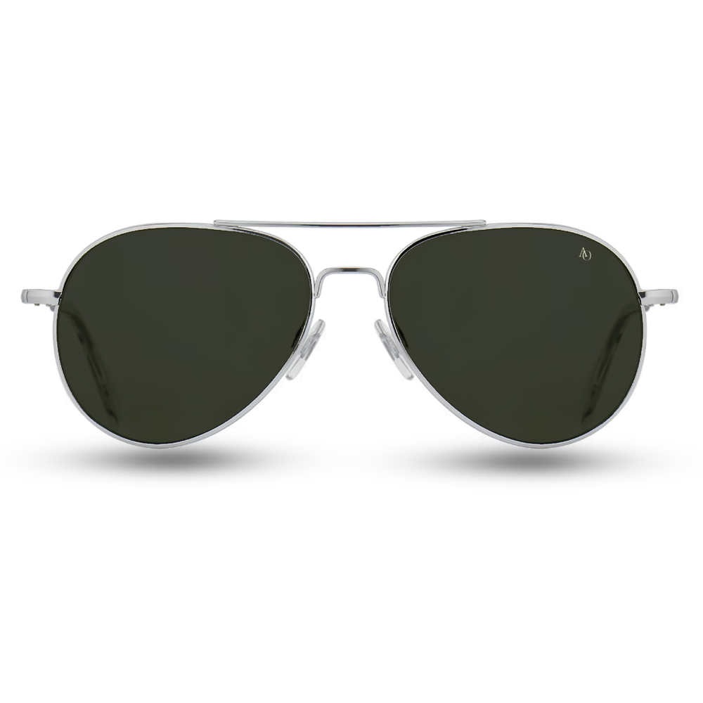 Lentes De Aviador American Optical / Estilo Ray-Ban Plateado Brillante
