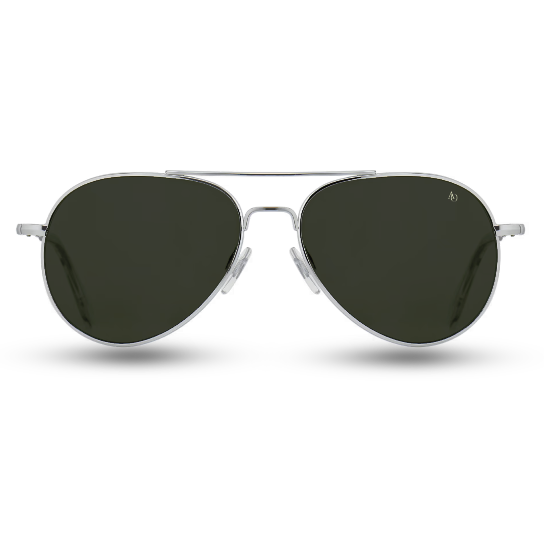 Lentes De Aviador American Optical / Estilo Ray-Ban Plateado Brillante