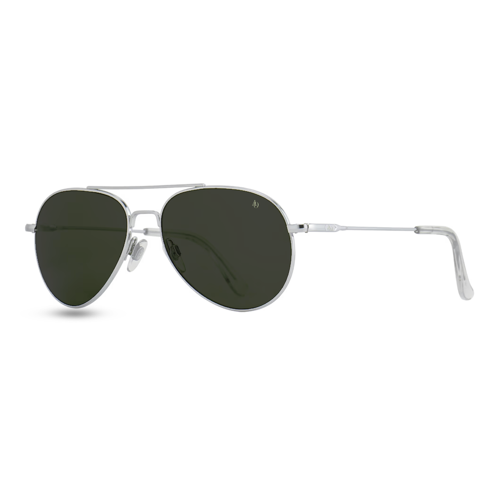 Lentes De Aviador American Optical / Estilo Ray-Ban Plateado Brillante