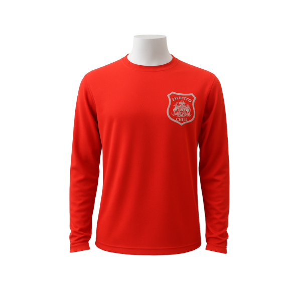 Polera Roja Manga Larga Dry Fit Ejército de Chile