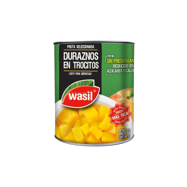 Duraznos en Trocitos Wasil 820 G