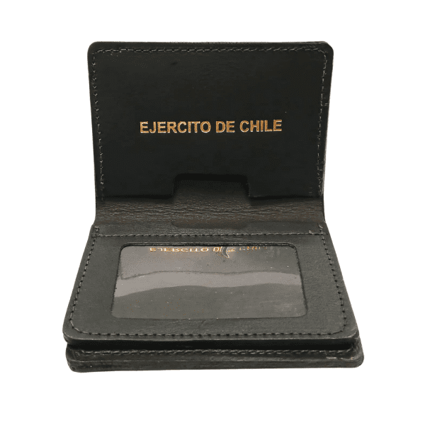 Billetera de Cuero Negro Vertical Ejército - Imagen 4