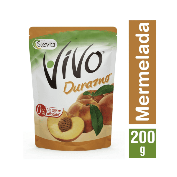 Mermelada Vivo Durazno Sin Azúcar 200 g - Imagen 3