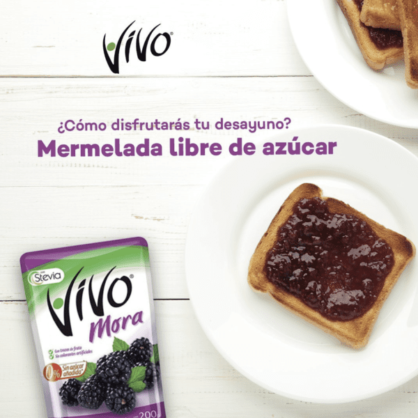 Mermelada Vivo Mora Sin Azúcar 200 g - Imagen 2
