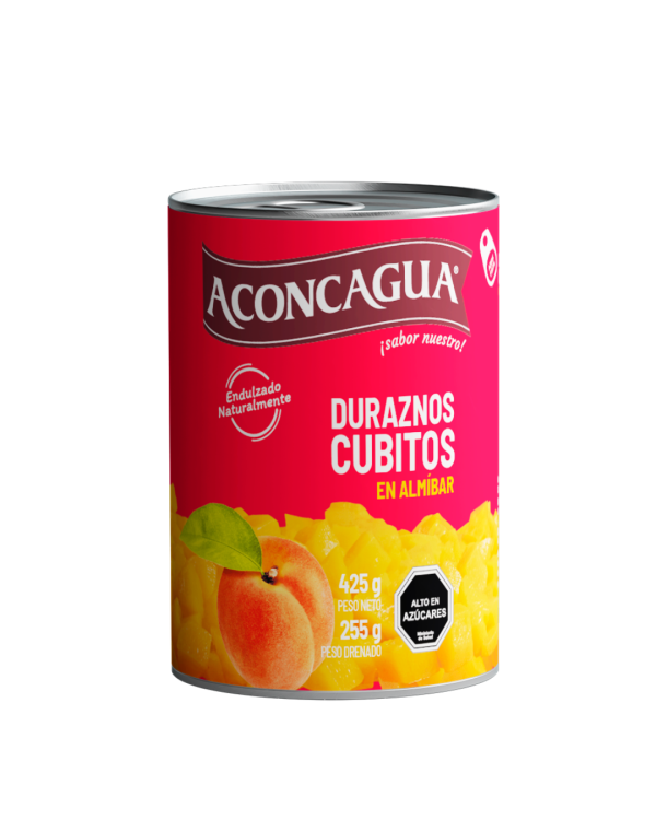 Duraznos en cubitos  Aconcagua lata 425 g