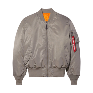 Chaqueta Alpha MA-1 Flight Bomber Jacket Vintage Gray