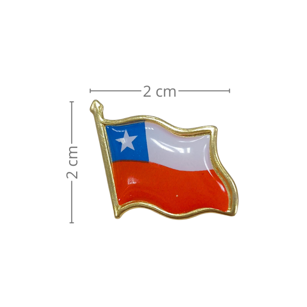 PIOCHA BANDERA DE CHILE - Imagen 2