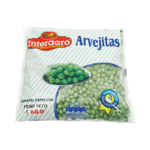 Pack 3 Bolsas de Arvejas Congeladas Interagro 1 kg