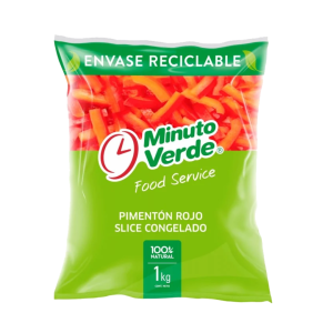 Pimentón Rojo en Tiras Minuto Verde 1 kg | Congelado y Listo para Cocinar