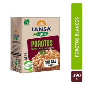 Porotos Blancos Sin Sal Añadida 390 g – Iansa Agro